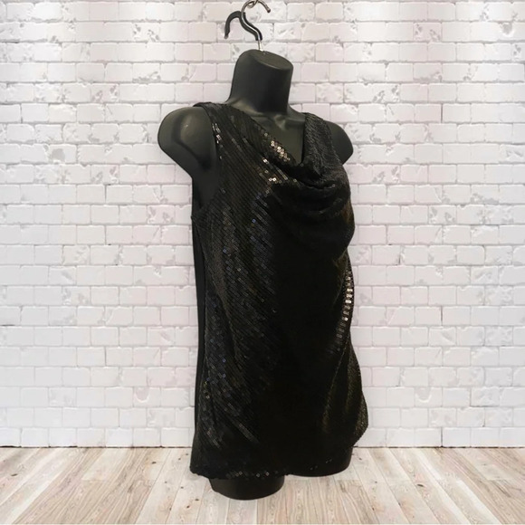 Talbots Black Sequin Tank Top-maybe worn once - Picture 3 of 9